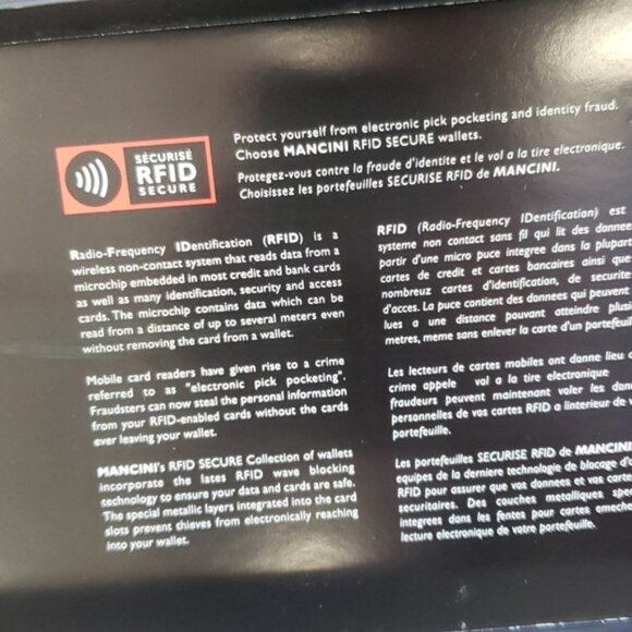 Mancini Luggage RFID Secure Ladies' Clutch Wallet - Picture 5 of 6